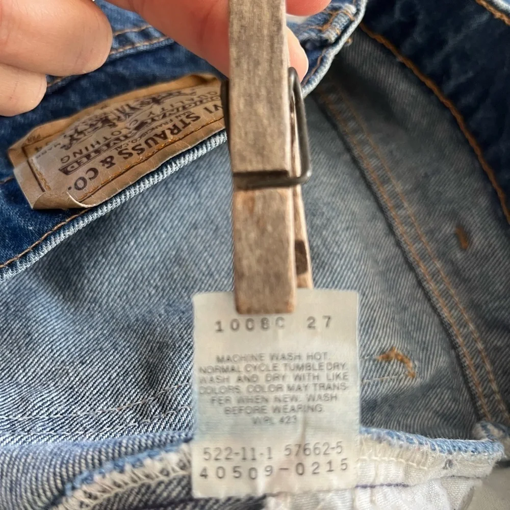 VINTAGE ORANGE TAB 509 LEVIS men's denim jeans 34'' 34'' made in USA zip fly